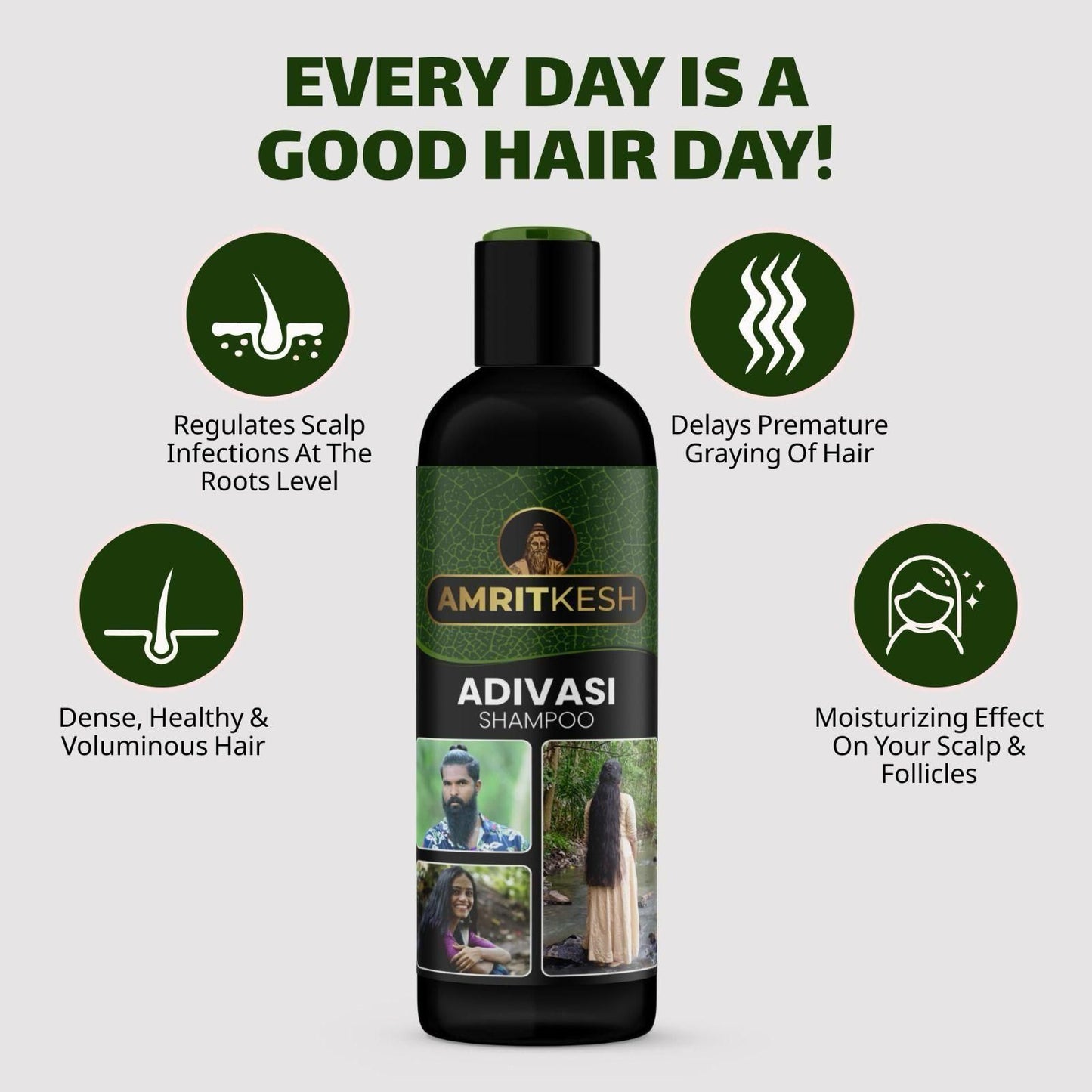 Adivasi Shampoo-Unleash the Power of Nature 100ml*2 （buy one get one free）