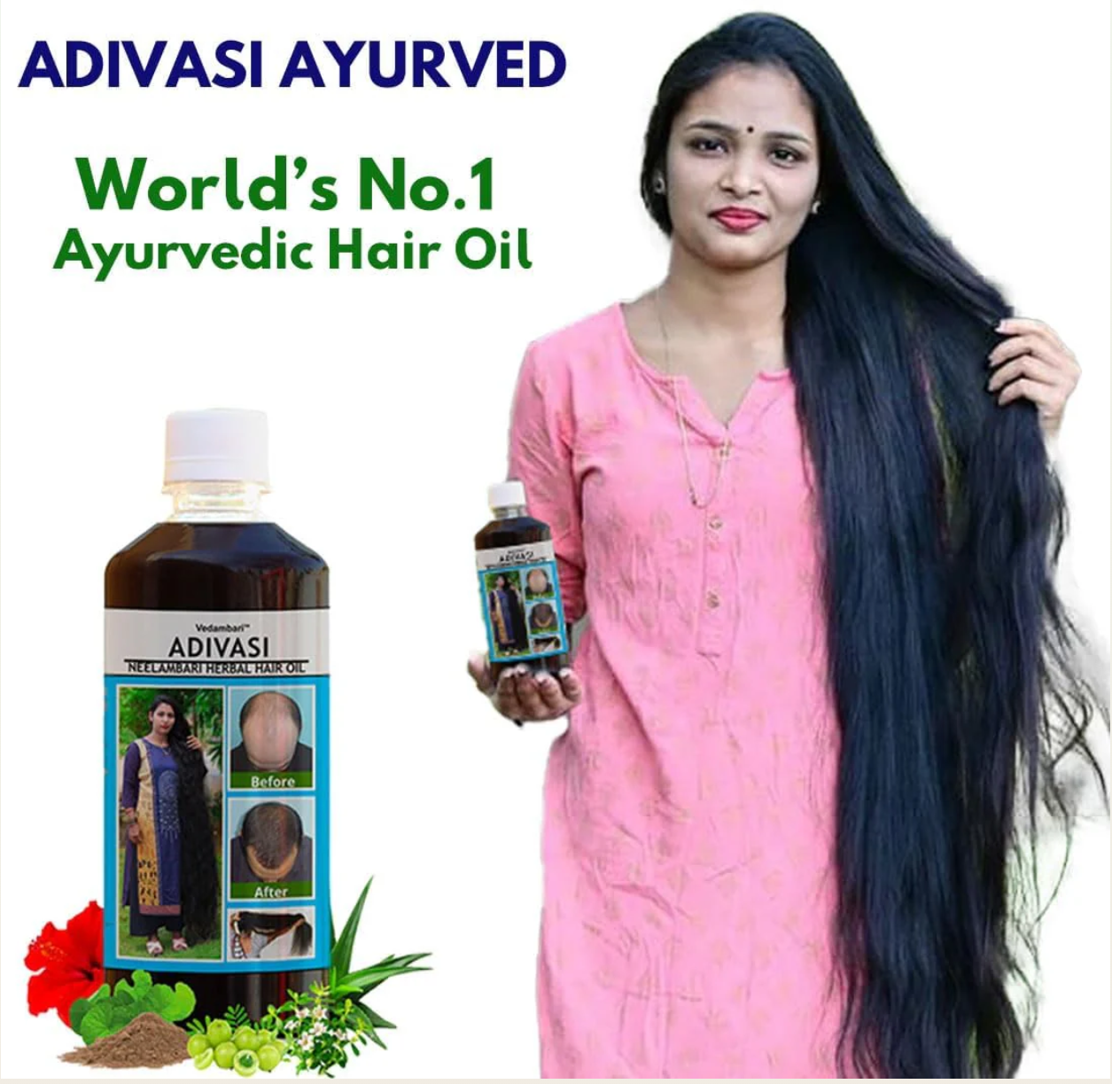 Adivasi Neelambari Herbal Hair Oil 125M*2（buy one get one free）