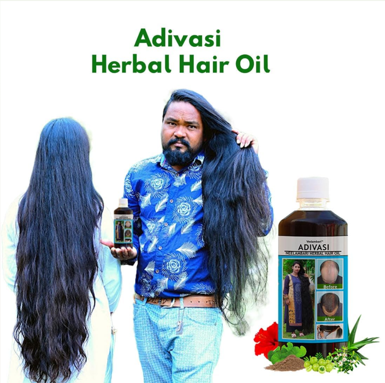 Adivasi Neelambari Herbal Hair Oil 125M*2（buy one get one free）